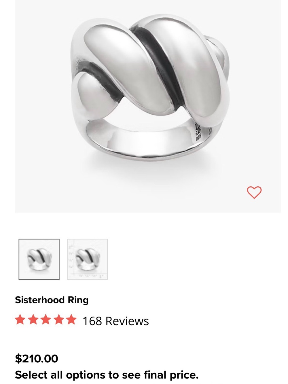 James Avery Sisterhood Ring